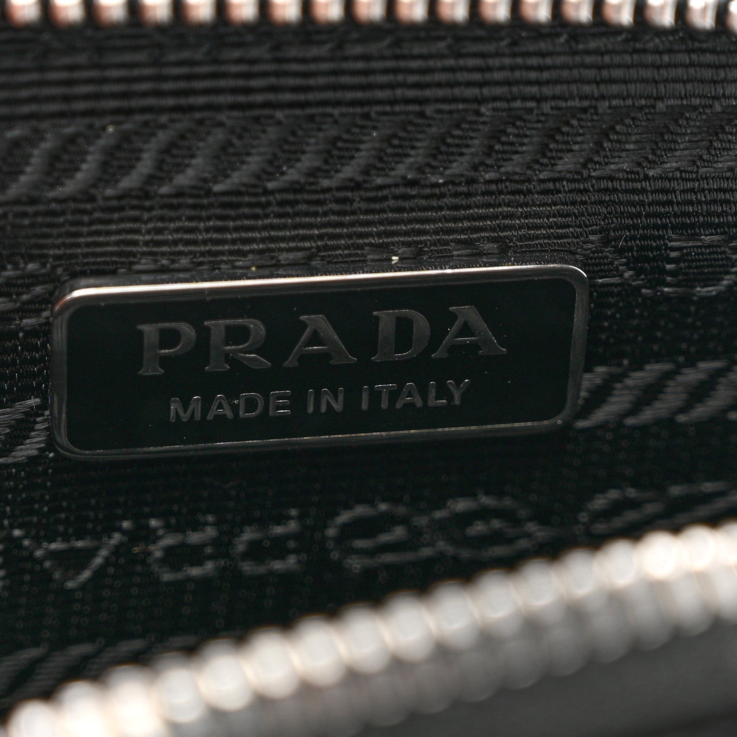 Prada Brushed Calfskin Mini Crossbody Pouch Black 6 of 6
