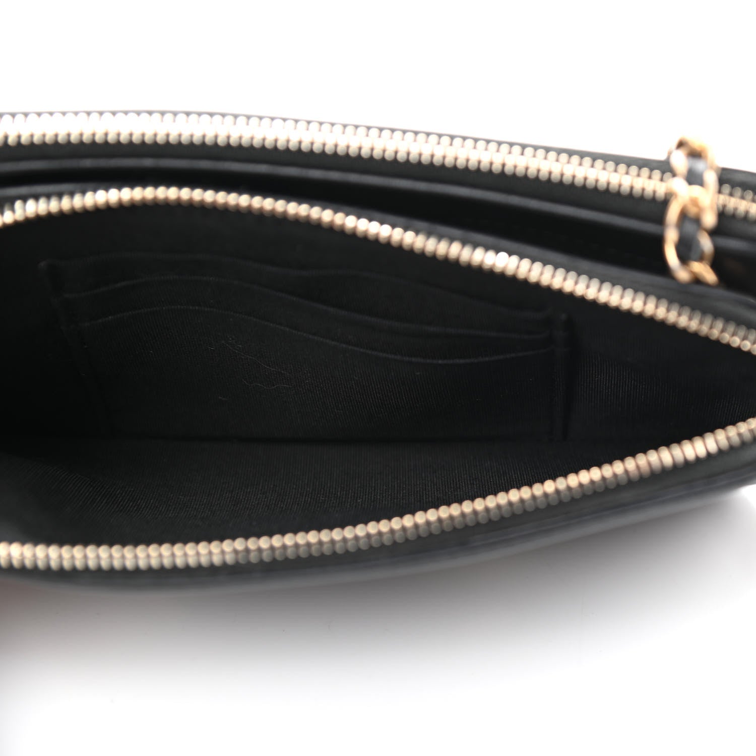 Chanel Caviar Quilted CC Filigree Clutch With Chain Black 6 of 13