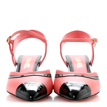 Chanel Patent Calfskin CC Ankle Strap Sandals 38 Pink Black 3 of 10
