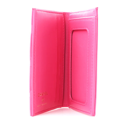 Chanel Lambskin Quilted Card Holder Wallet Fuchsia 5 of 14