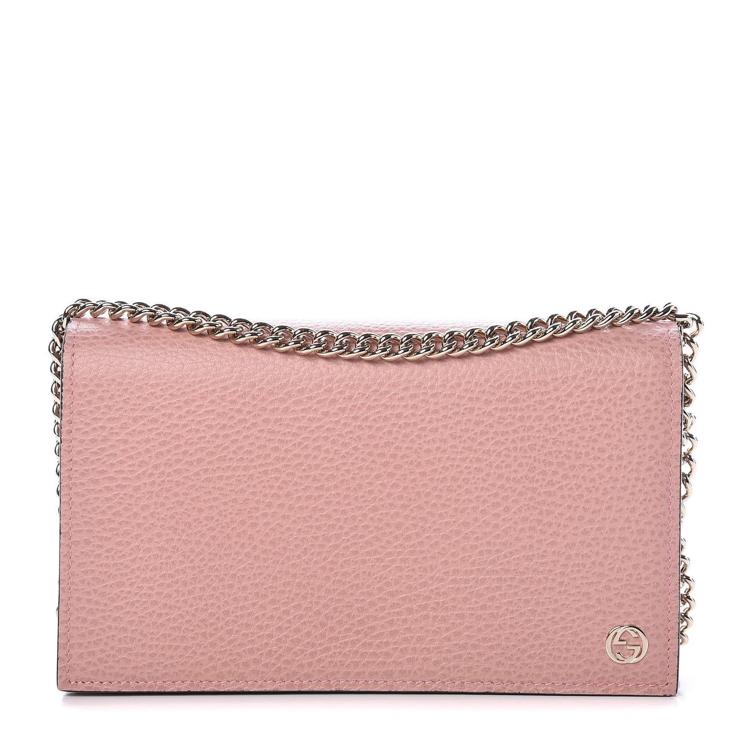 Dollar Calfskin Medium Betty Chain Wallet Soft Pink