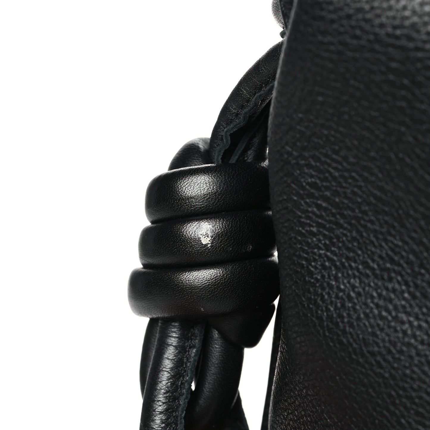 Calfskin Flamenco Knot Bag Black White