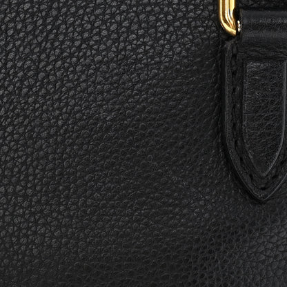 Alexander McQueen Pebbled Calfskin Mini Skull Padlock Zip Around Tote Black 12 of 15