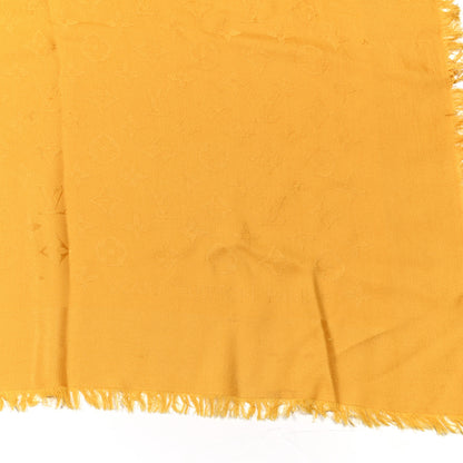 Louis Vuitton Wool Silk Monogram Shawl Safran 4 of 9