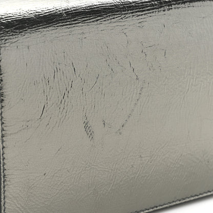 Saint Laurent Metallic Crackled Calfskin Kate Monogram Tassel Chain Wallet Antracite Black 18 of 20