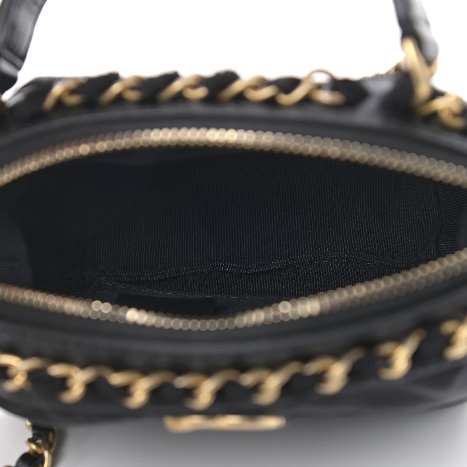 Chanel Nylon Grosgrain Quilted Lifestyle Clutch with Chain Black 4 of 8