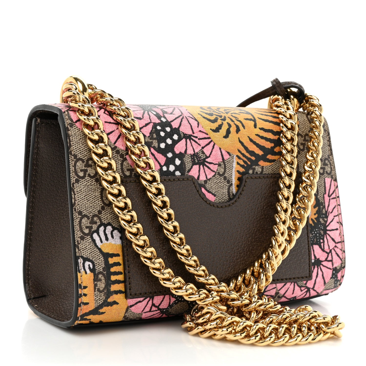 Gucci GG Supreme Monogram Bengal Small Padlock Shoulder Bag Beige Pink 3 of 17