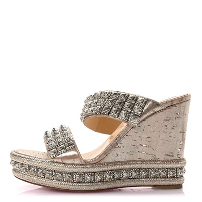 Christian Louboutin Cork Studded Pyradiams 110 Platform Sandals 38 1 of 7