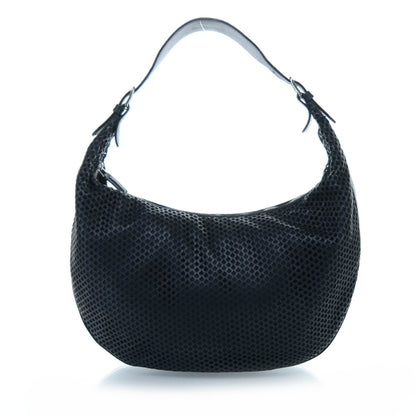 Christian Dior Leather Perforated Hobo Black 1 of 11