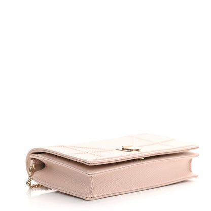 Christian Dior Grained Calfskin Diorama Wallet on Chain Pouch Nude 4 of 12