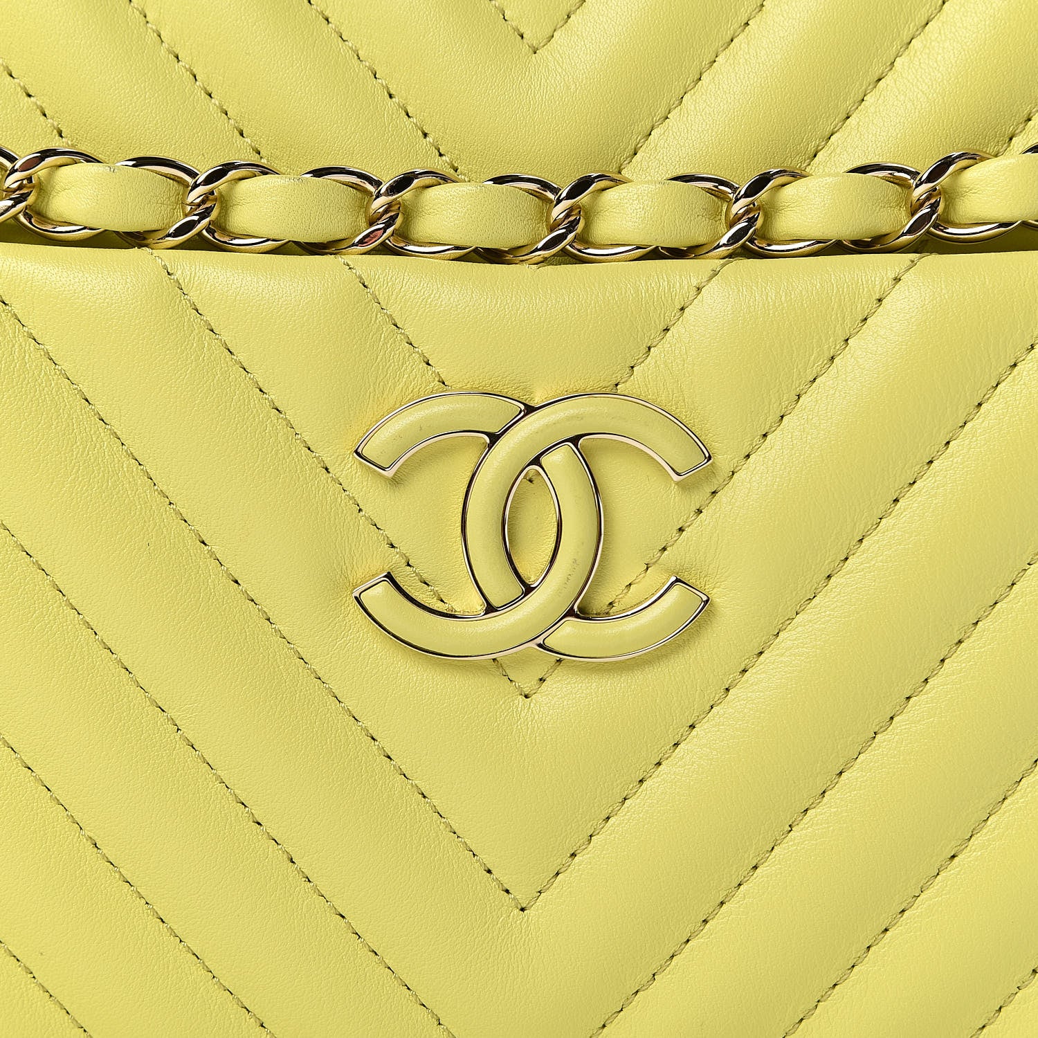 Chanel Calfskin Quilted Daily Chevron Camera Case Light Green 11 of 12