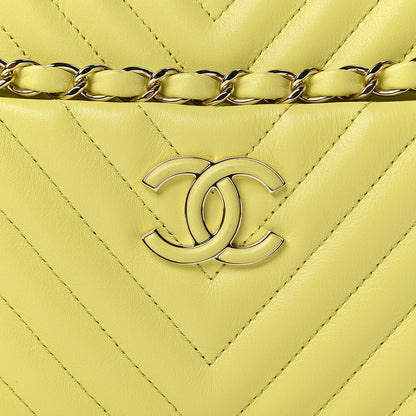 Chanel Calfskin Quilted Daily Chevron Camera Case Light Green 11 of 12