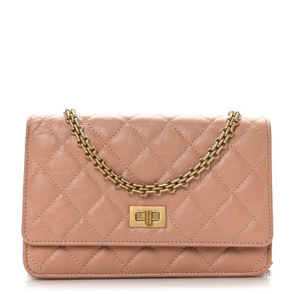 Chanel Calfskin Quilted Reissue Wallet On Chain WOC Beige 1 of 10