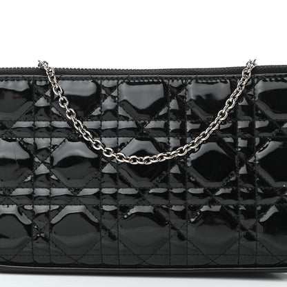 Christian Dior Patent Cannage Chain Pouch Black 8 of 10