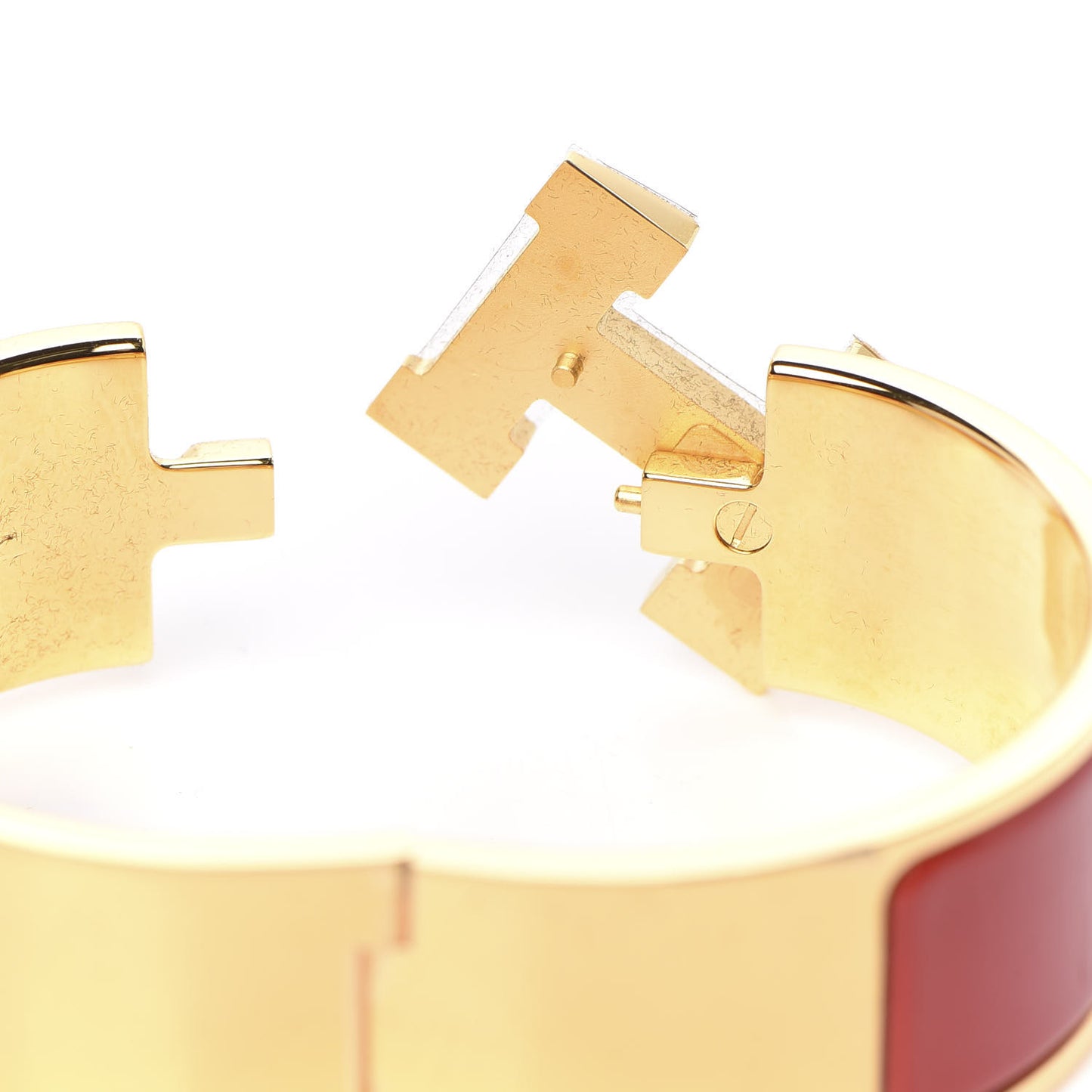 Enamel Wide Clic Clac H Bracelet PM Rouge Amarante