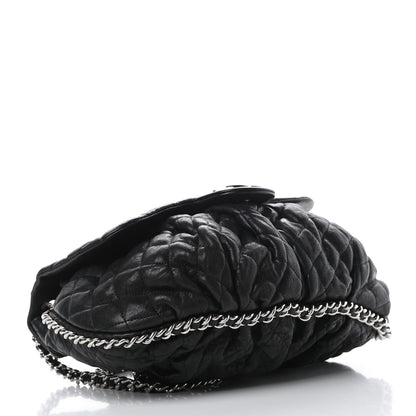 Chanel Washed Lambskin Quilted Large Chain Around Flap Black 4 of 12