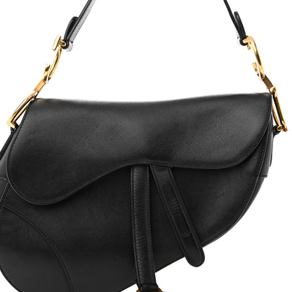 Christian Dior Calfskin Saddle Bag Black 7 of 12