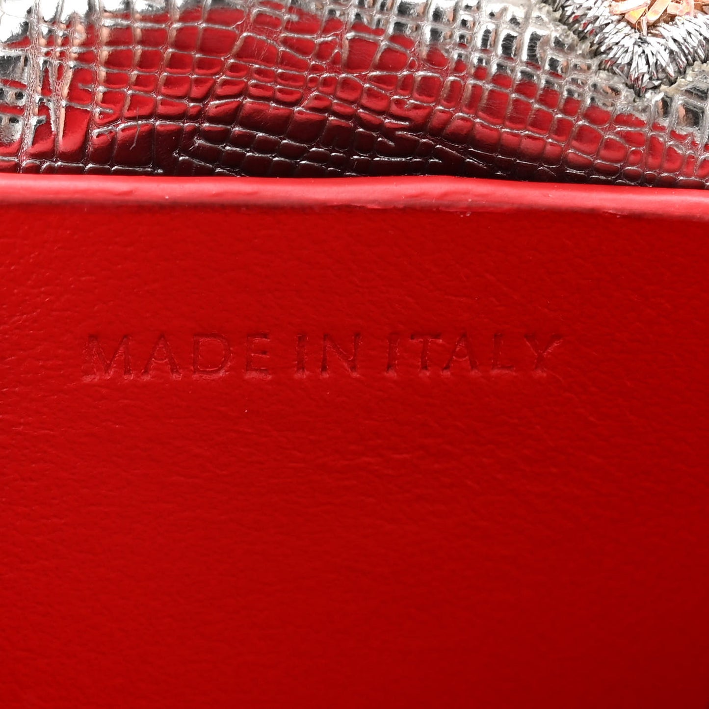 Calfskin Paris Nano Collage Marie Jane Tote Silver