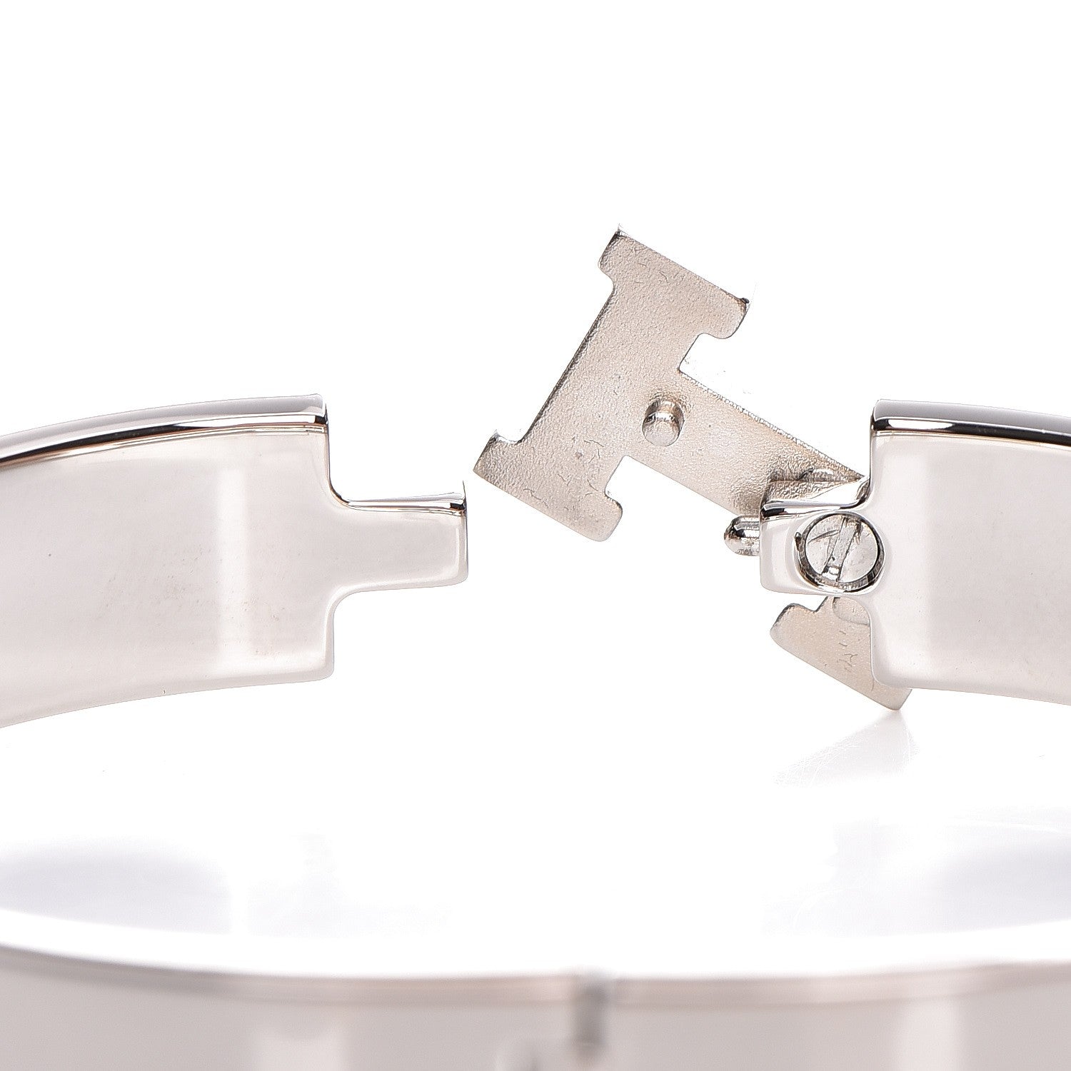 Hermes Enamel Narrow Clic Clac H Bracelet GM Rose Dragee 5 of 5