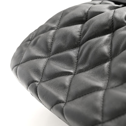 Chanel Lambskin Quilted CC Kisslock Clutch Black 11 of 12