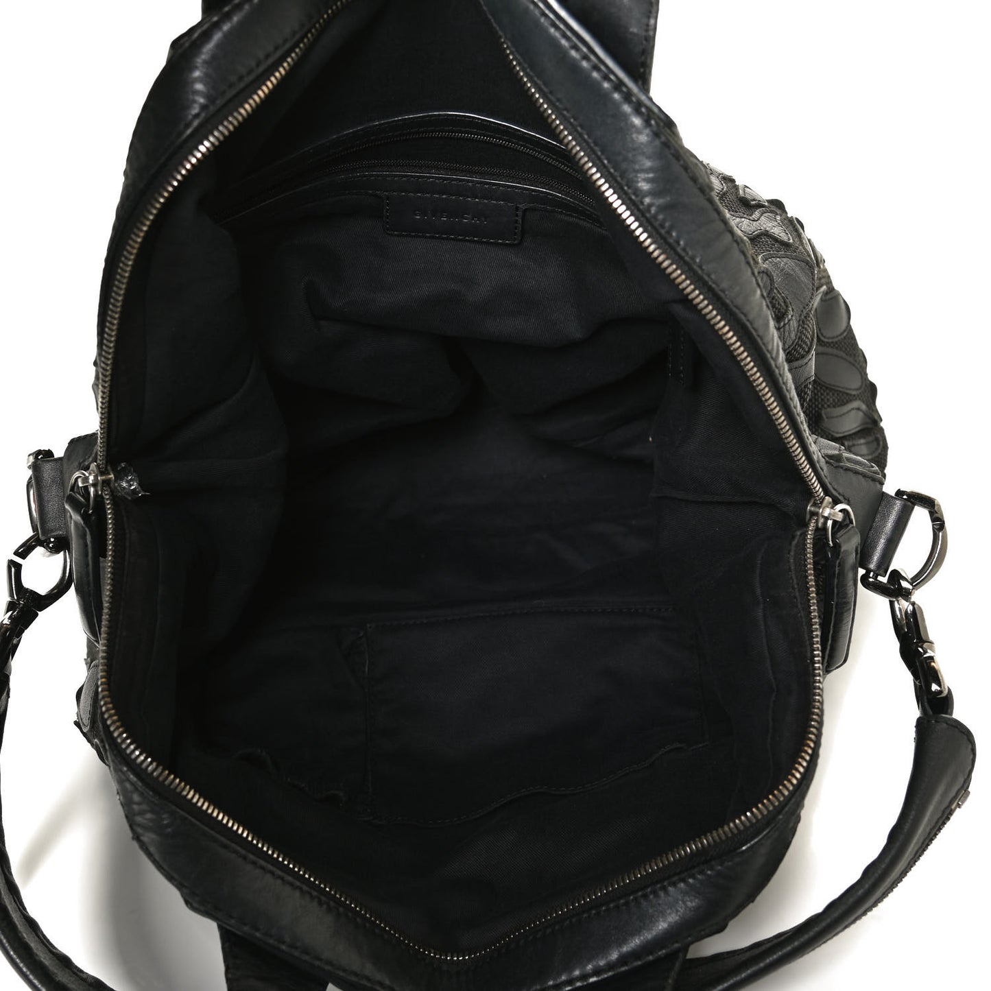 Raffia Lambskin Patchwork Nightingale Black