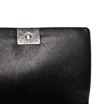 Chanel Calfskin Quilted Double Stitch New Medium Boy Flap Black 8 of 15
