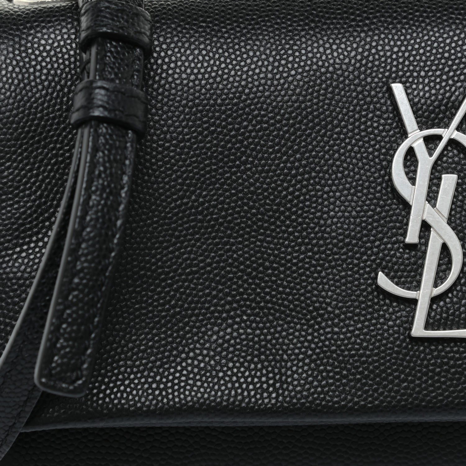 Saint Laurent Grain De Poudre Monogram Toy West Hollywood Fold-Over Bag Black 9 of 10