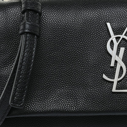 Saint Laurent Grain De Poudre Monogram Toy West Hollywood Fold-Over Bag Black 9 of 10