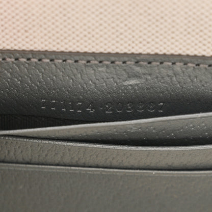 Gucci GG Supreme Monogram Textured Dollar Calfskin Small Ophidia Top Handle Shoulder Grey Black Graphite Grey 7 of 10