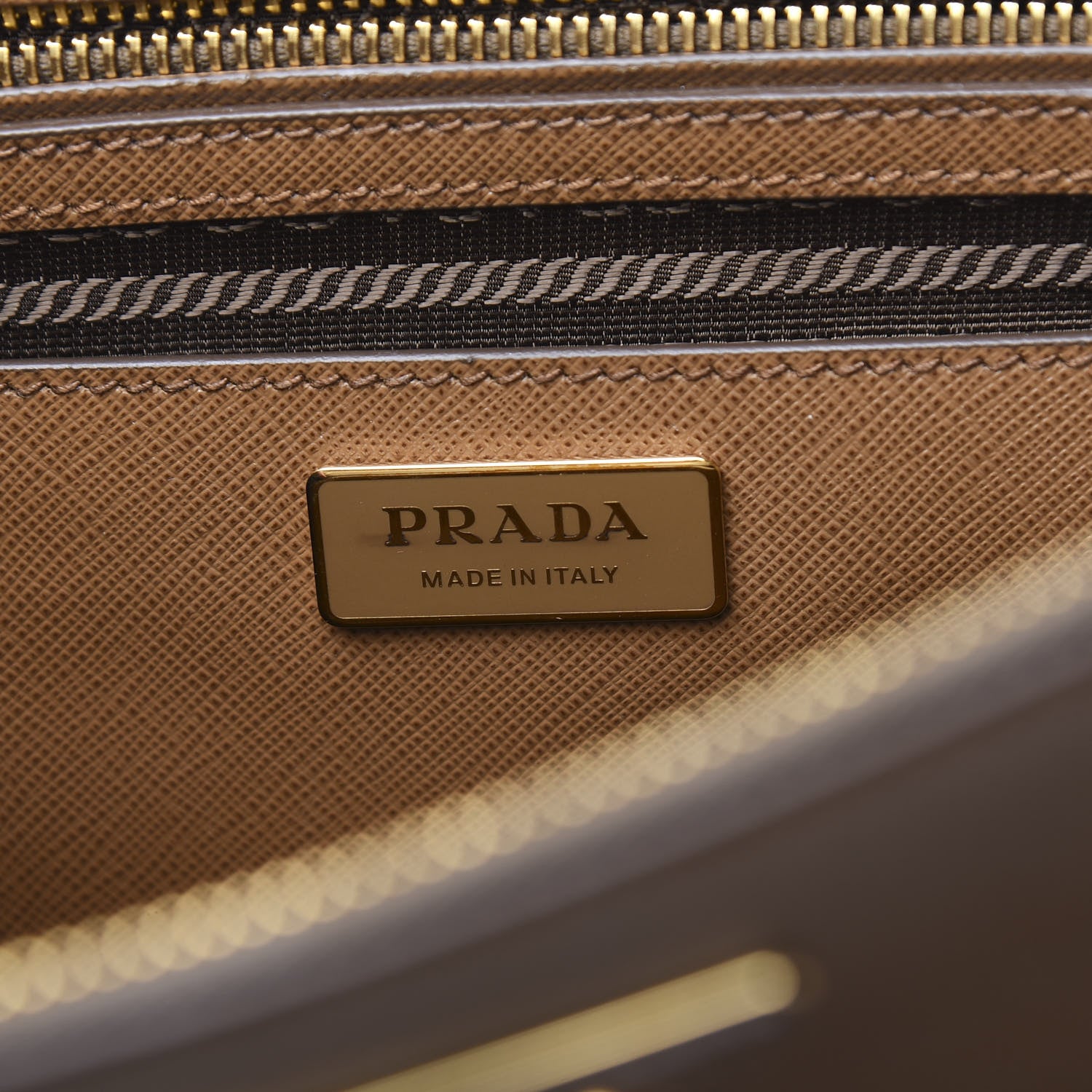 Prada Saffiano Large Galleria Double Zip Tote Cannella 5 of 9