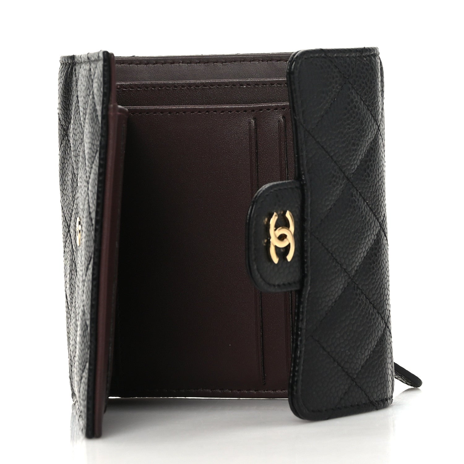 Chanel Caviar Quilted Flap Card Holder Wallet Black 5 of 8
