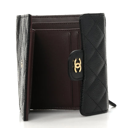 Chanel Caviar Quilted Flap Card Holder Wallet Black 5 of 8