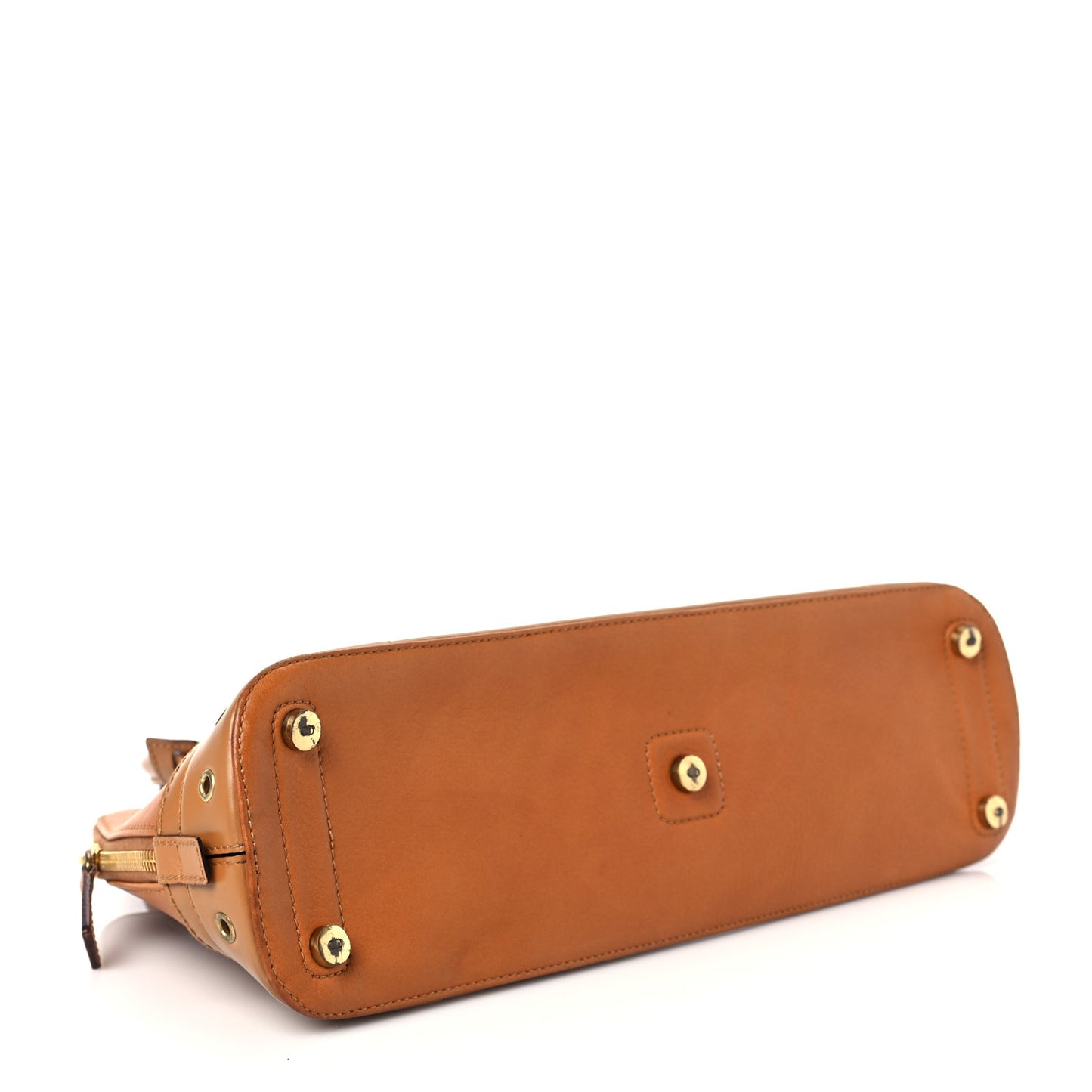 Grained Calfskin Street Chic Top Handle Bag Brown