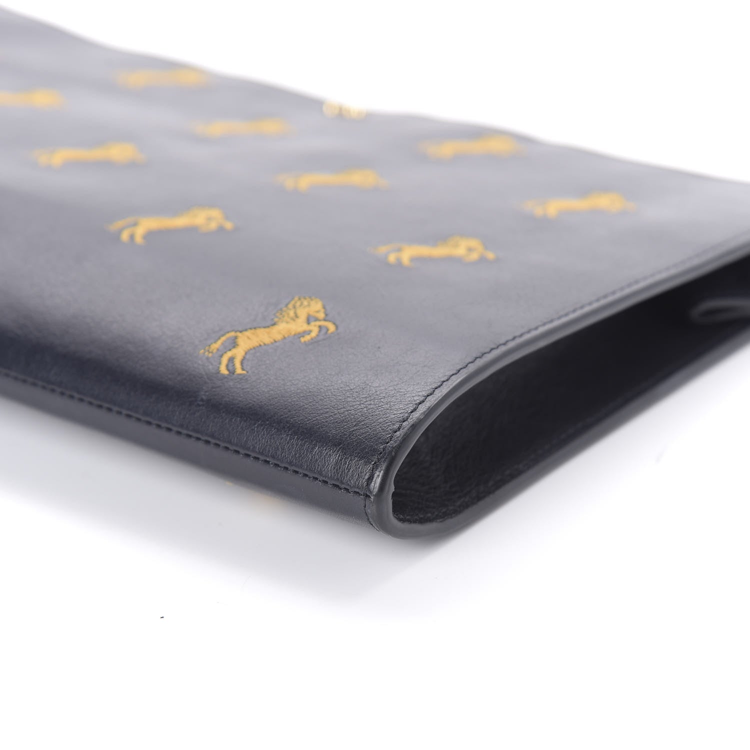 Chloe Smooth Calfskin Little Horses Embroidered Pouch Black 7 of 9
