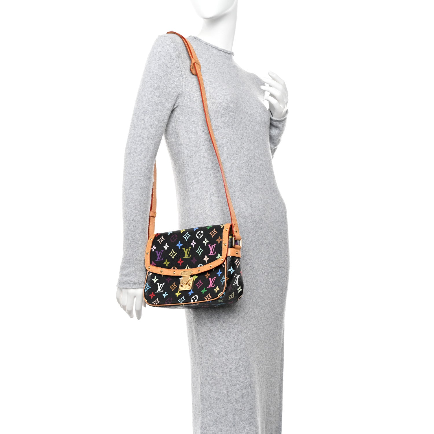 Louis Vuitton Monogram Multicolor Sologne Black 2 of 10
