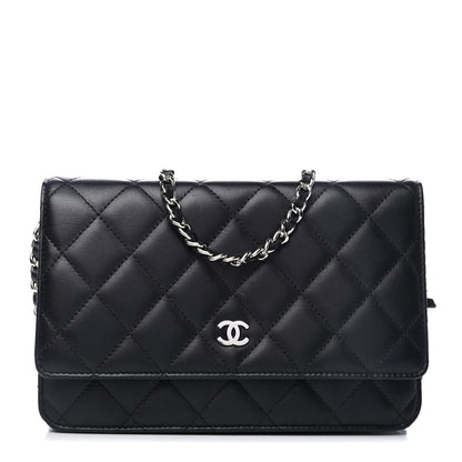 Chanel Lambskin Quilted Wallet On Chain WOC Black 1 of 4