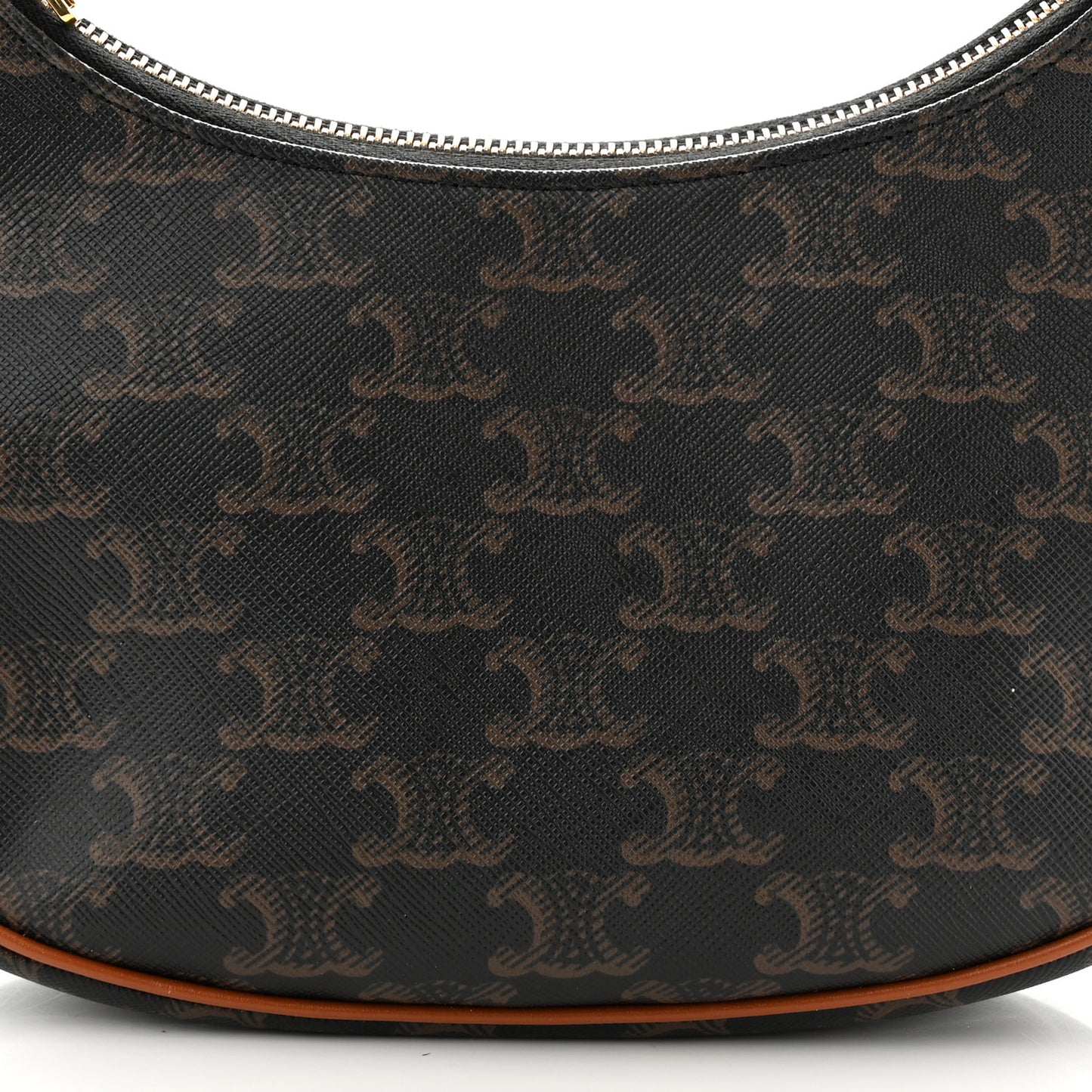 Triomphe Canvas Calfskin Ava Shoulder Bag Tan