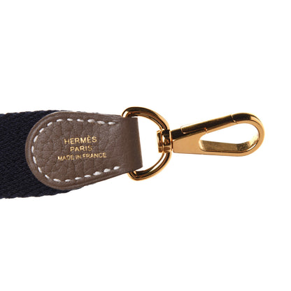 Hermes Taurillon Clemence Amazone Evelyne TPM Etoupe Bleu Indigo 7 of 10