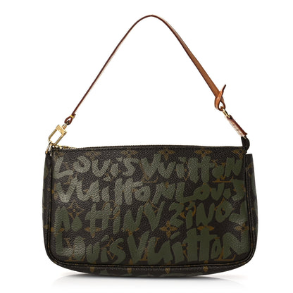 Louis Vuitton Monogram Graffiti Pochette Accessories Kaki 1 of 8