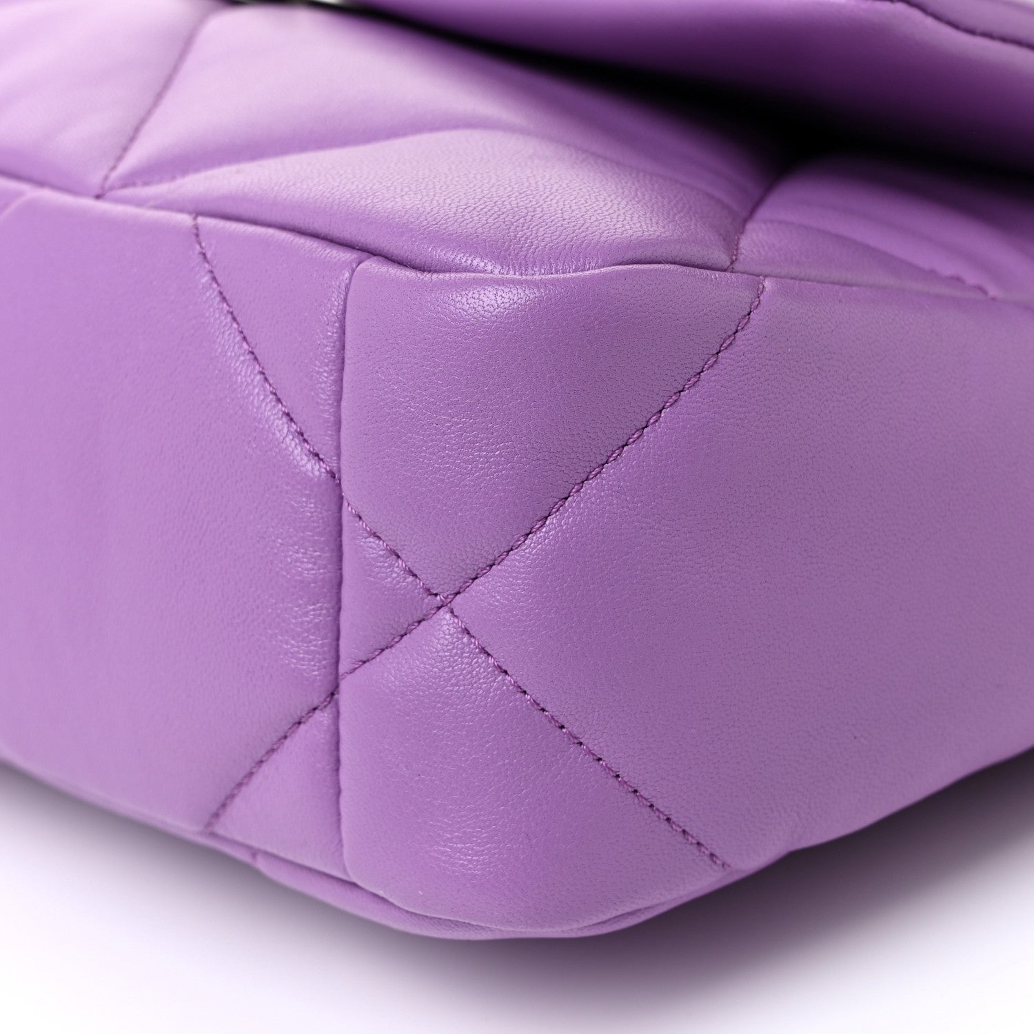 Chanel Lambskin Quilted Medium Chanel 19 Flap Light Purple 9 of 10