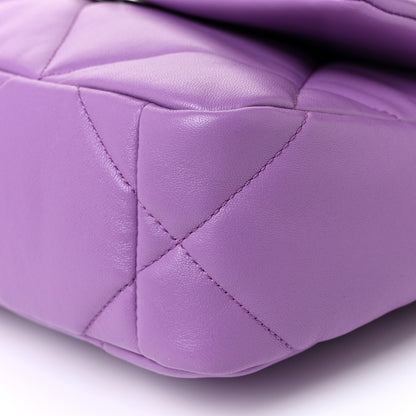 Chanel Lambskin Quilted Medium Chanel 19 Flap Light Purple 9 of 10