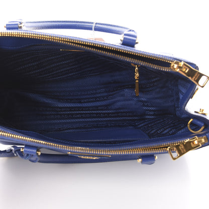 Prada Saffiano Small Galleria Double Zip Tote Royal 5 of 16