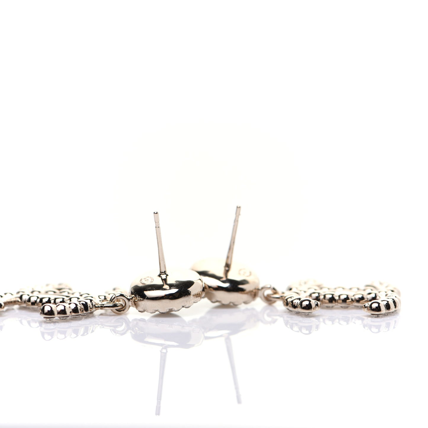 Crystal Pearl Bow-tiful CC Drop Earrings Gold