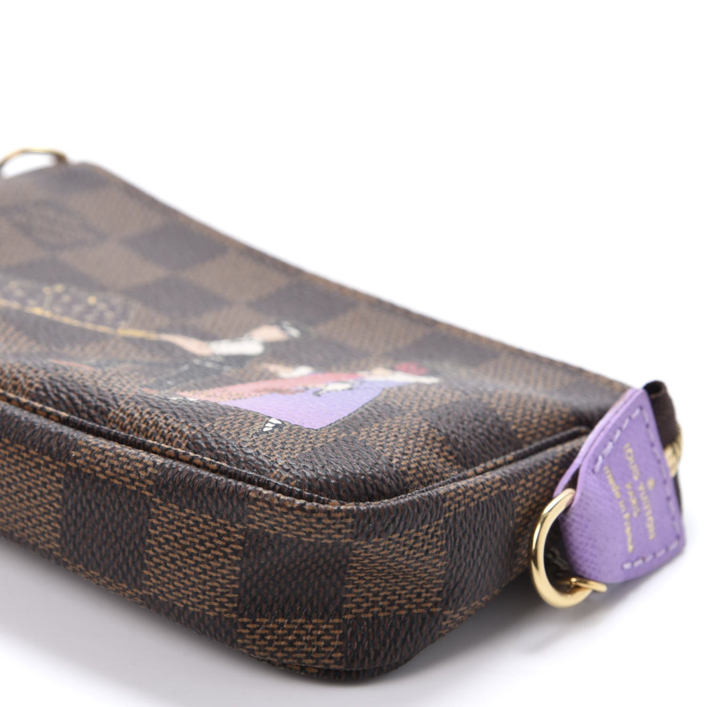 Damier Ebene Illustre Mini Pochette Accessories Violet