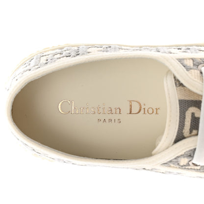 Christian Dior Canvas Oblique Walk'N'Dior Low Top Sneakers 38 Grey Stone 7 of 10