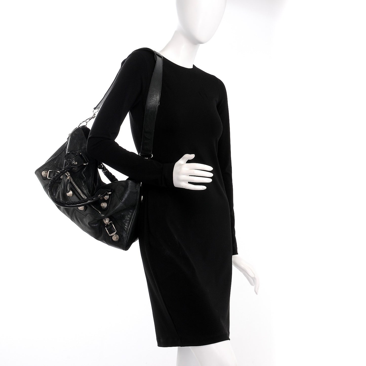 Agneau Giant 21 Silver Hardware Part Time Black