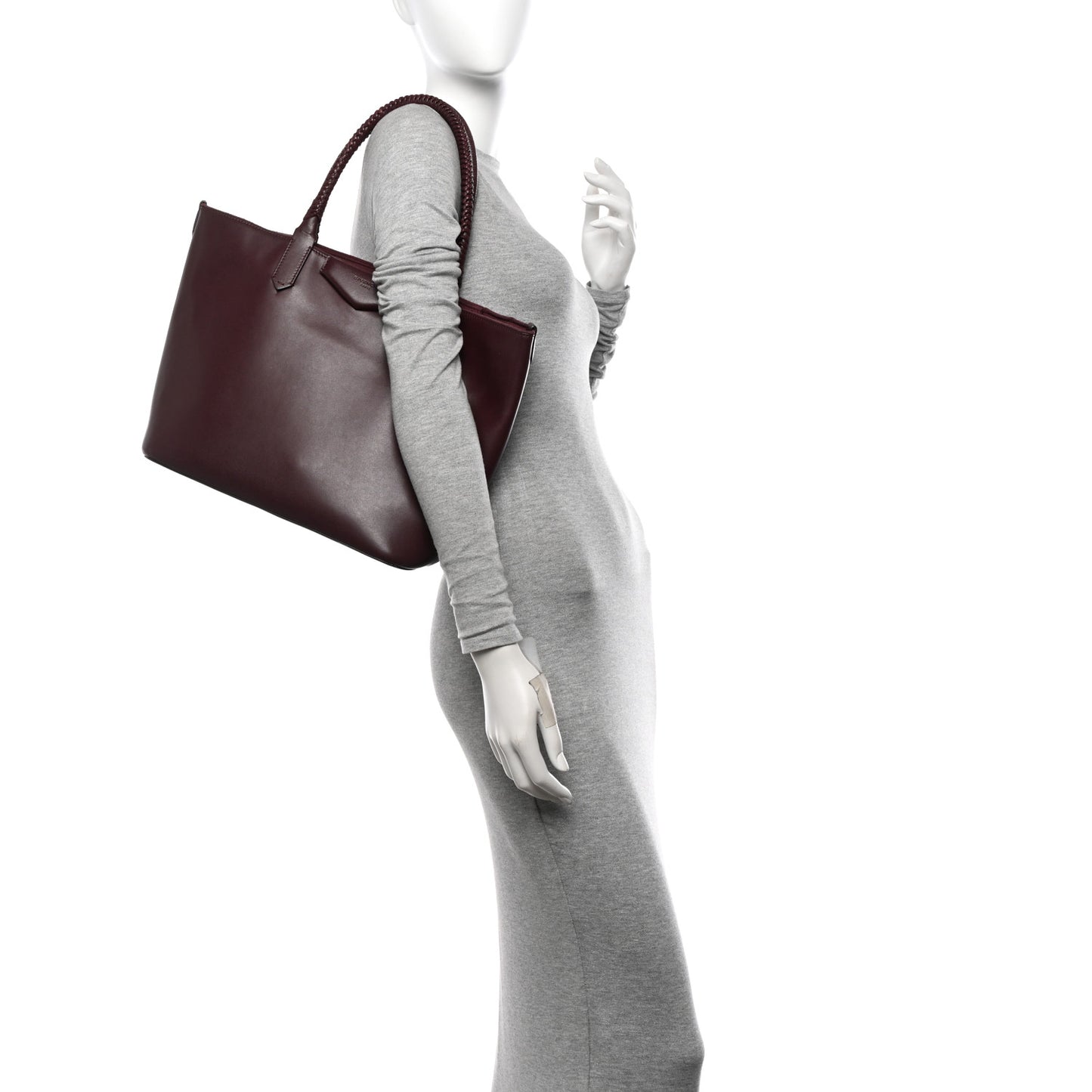 Calfskin Medium Whipstitch Antigona Tote Oxblood