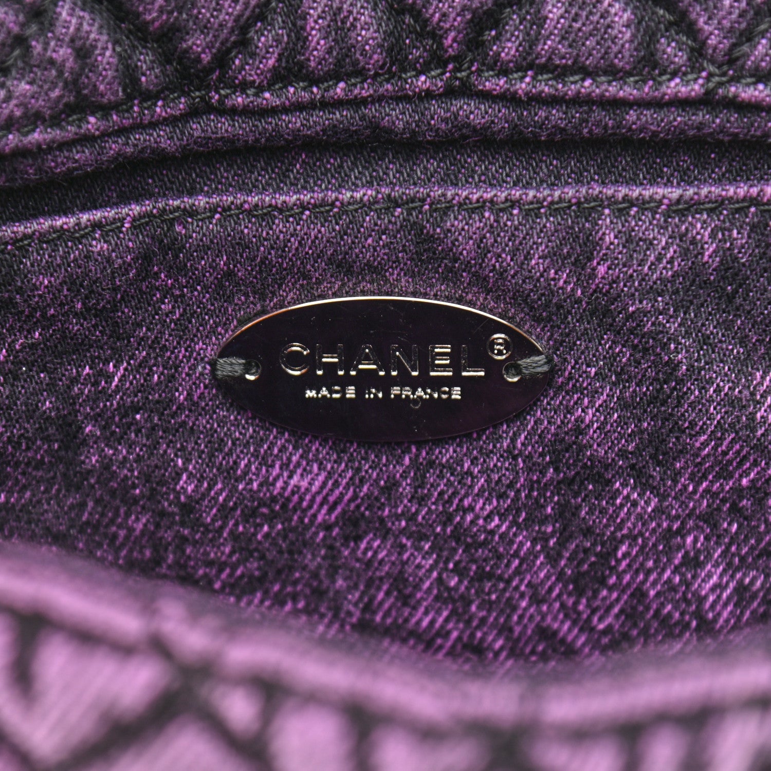 Chanel Washed Denim Quilted Small Denimpression Flap Violet Purple Black 9 of 10