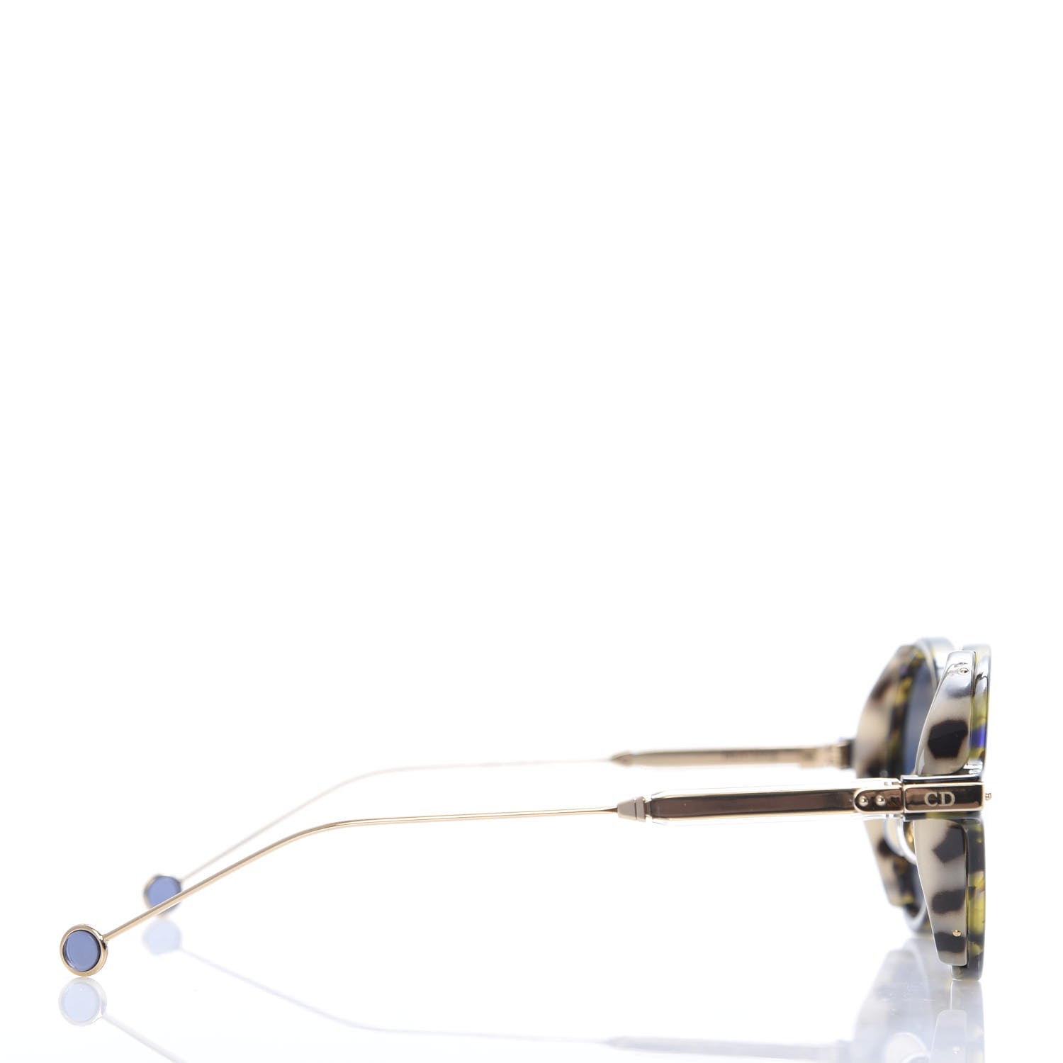 Christian Dior Acetate Umbrage Round Sunglasses Tortoise Blue 3 of 8
