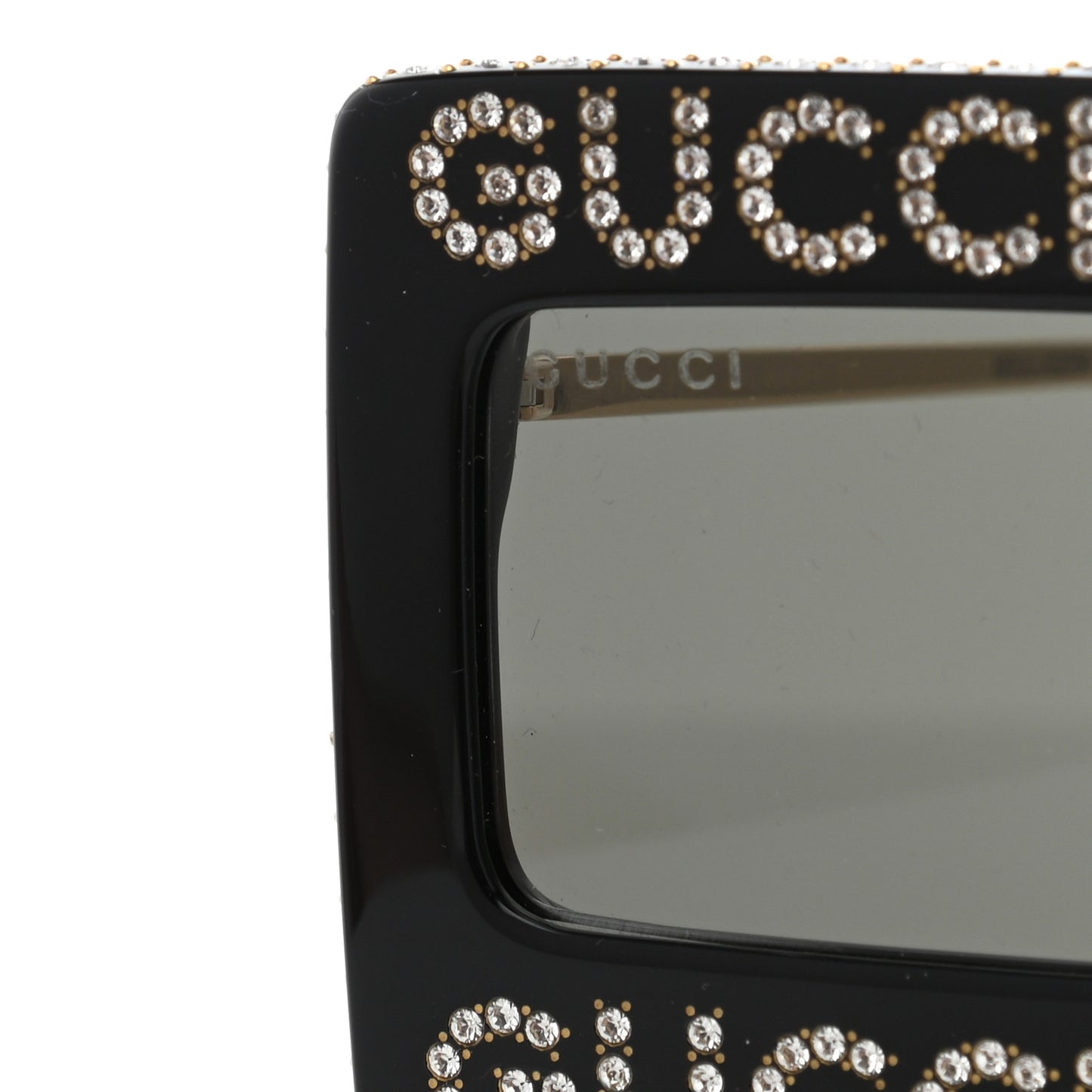 Acetate Crystal Mask-Frame Sunglasses GG0431S Black